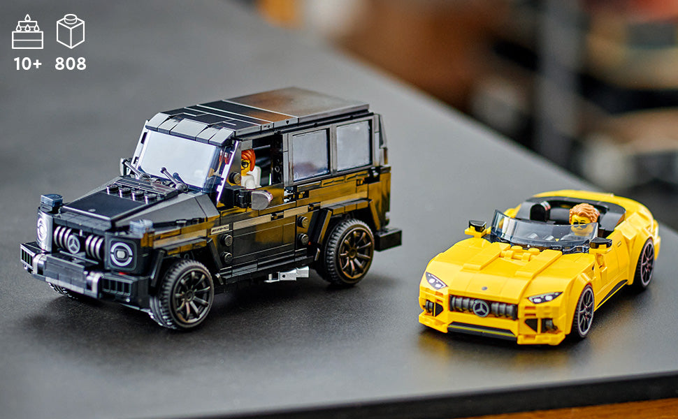 LEGO Speed Champions Mercedes-AMG G 63 y Mercedes-AMG SL 63 Juguetes de Construcción - Coches de Juguete de Juego de Simulación para Niños y Niñas, Edades 10+ Años - Regalos para Navidad - 76924