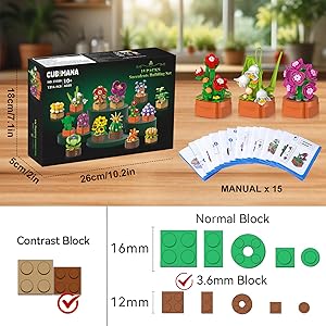 Paquete de 15 mini construcción de flores y plantas, 1314 piezas de suculentas de flores de 0.142 in, colección botánica, juguete de bloque para decoración del hogar, oficina, regalos de cumpleaños de Pascua para adultos, mujeres, niños y niñas mayores de