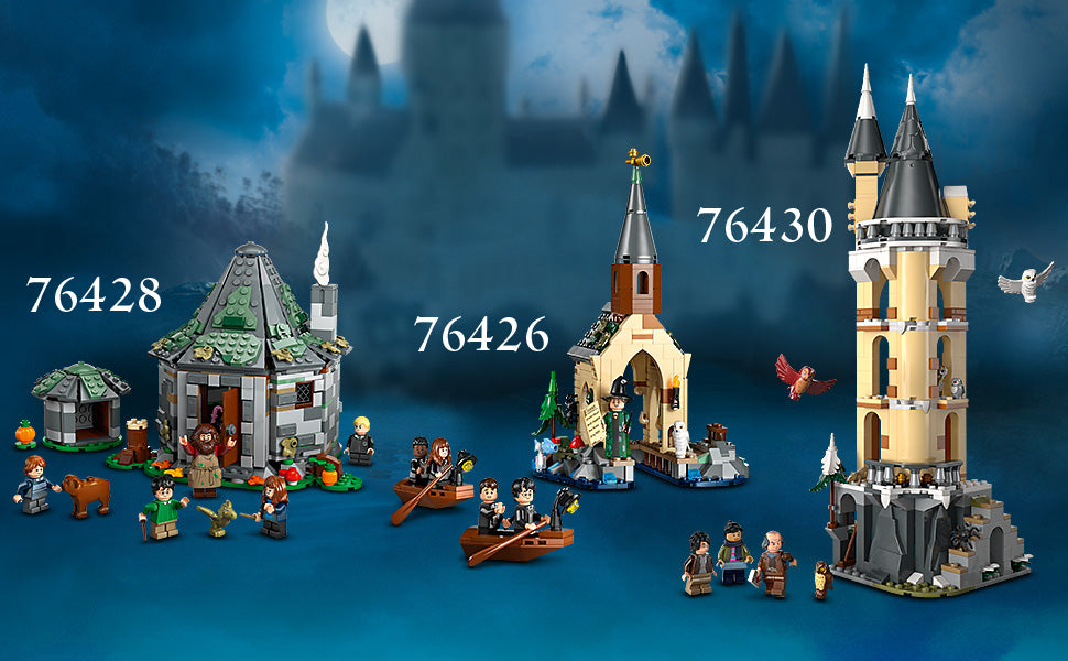 LEGO Harry Potter Castillo de Hogwarts con leonera, juguete de fantasía del mundo mágico para niñas y niños, juego de construcción del castillo de Harry Potter con 3 personajes, idea de regalo de