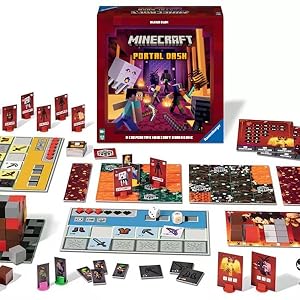Ravensburger Minecraft: Portal Dash - Juego de mesa familiar atractivo para niños y adultos | Jugabilidad llena de aventuras | Regalo ideal para entusiastas de Minecraft | Adecuado para edades de 10