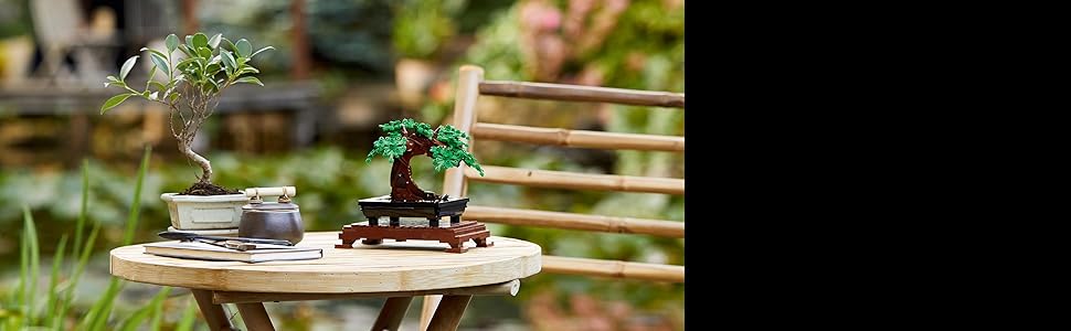 LEGO Botanicals Juego de Construcción de Árbol Bonsái - Plantas de Árbol Bonsái Artificial para Decoración del Hogar, Adultos de 18+ Años - Plantas Artificiales, Falsas para Mesa, Escritorio, Oficina