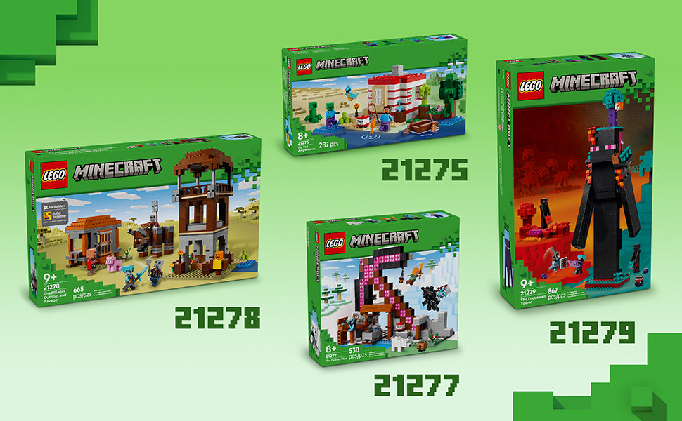 LEGO Minecraft The Creeper - Juguete de construcción para niños, juguete de Minecraft para niños y niñas, a partir de 10 años, decoración de habitación para jugadores con primera versión de minifigura