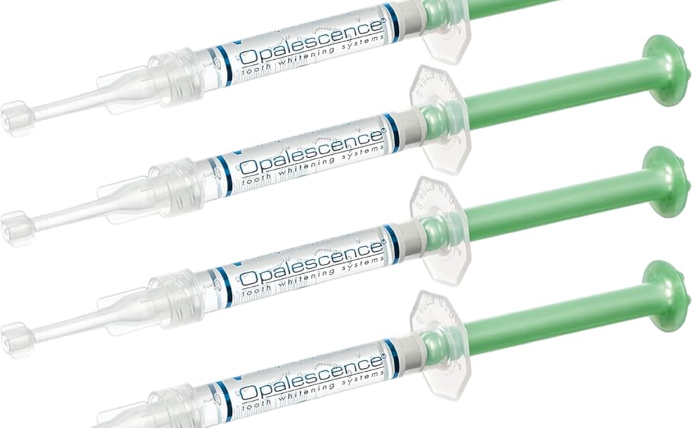 Opalescence 35% CP Mint - Jeringas de gel para blanquear los dientes - Kit de recarga (4 jeringas en total) Gel de peróxido de carbamida. Fabricado por Ultradent. Jeringas de repuesto para