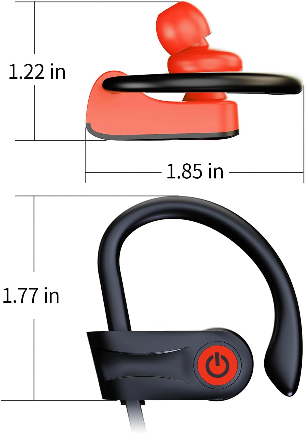 Boean Auriculares de entrenamiento Bluetooth con micrófono, tecnolo...