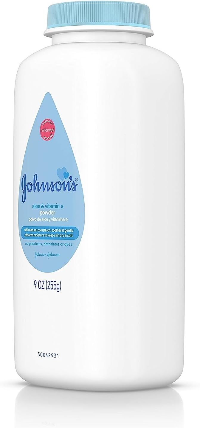 Johnson's Baby Polvo de almidón de maíz para bebé, aloe y vitam...