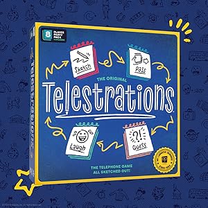 Telestrations - Juego de mesa para 8 jugadores de segunda edición, galardonado juego de fiesta divertido e impredecible imprescindible con un nuevo aspecto, dibuja lo que lees y luego adivina lo que