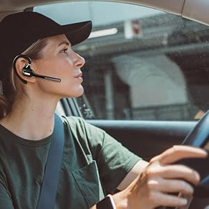 Auriculares Bluetooth V5.1, Auriculares Inalámbricos con Caja de Carga y Visualización de Batería, Auriculares Bluetooth con Micrófono con Cancelación de Ruido para Conducir, Oficina