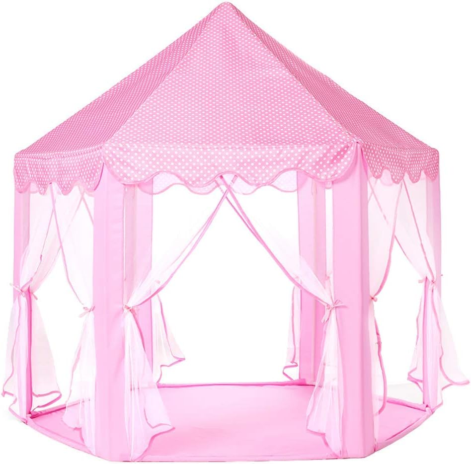 Monobeach Tienda de campaña de princesa para niñas, casa de juegos...