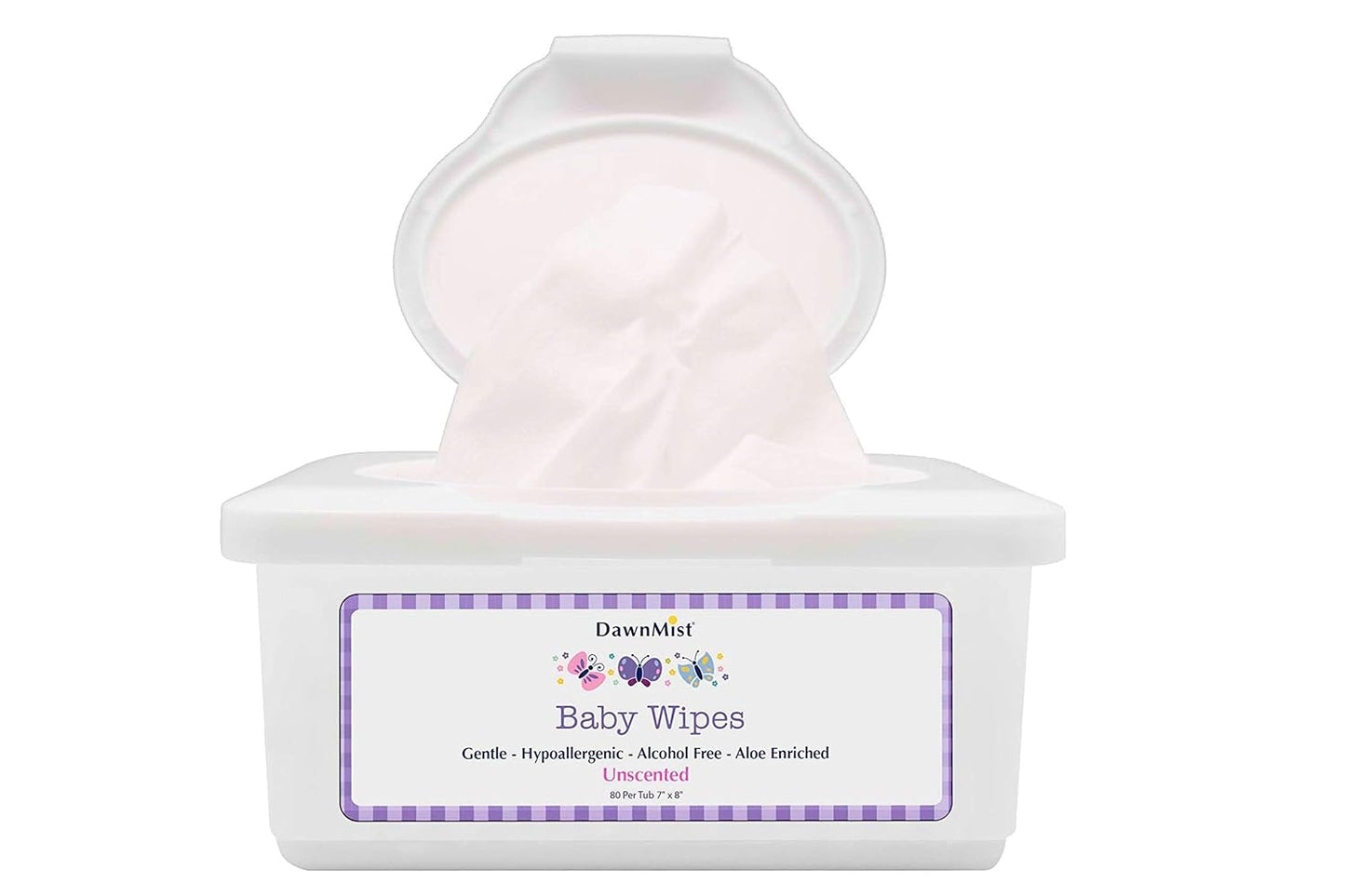 Dawn Mist BWU4340 - Tina de toallitas para bebé, aloe sin perfume, paquete de 80