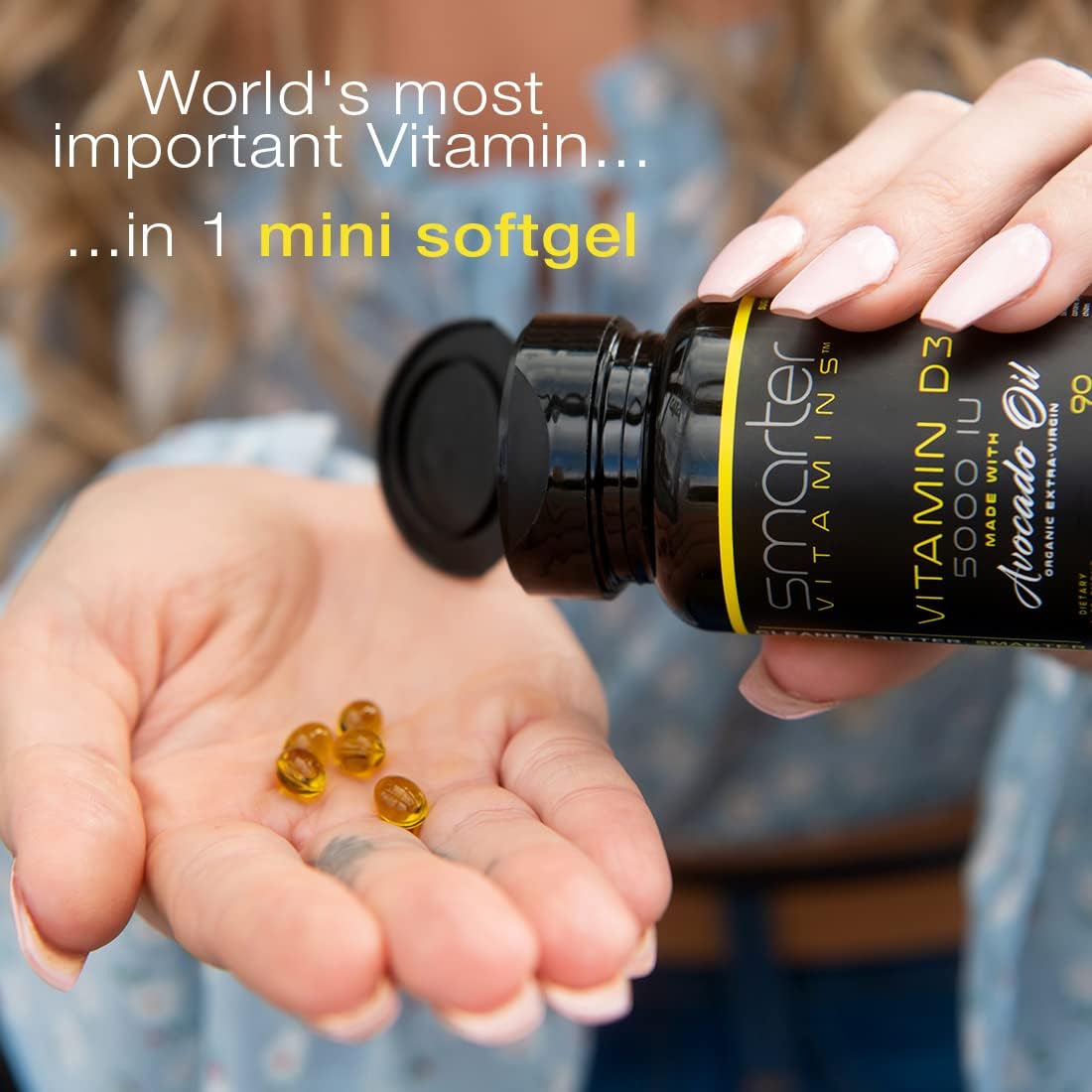 Smarter Vitamina D3 5000 UI en aceite de aguacate 125mcg - 90 mini...