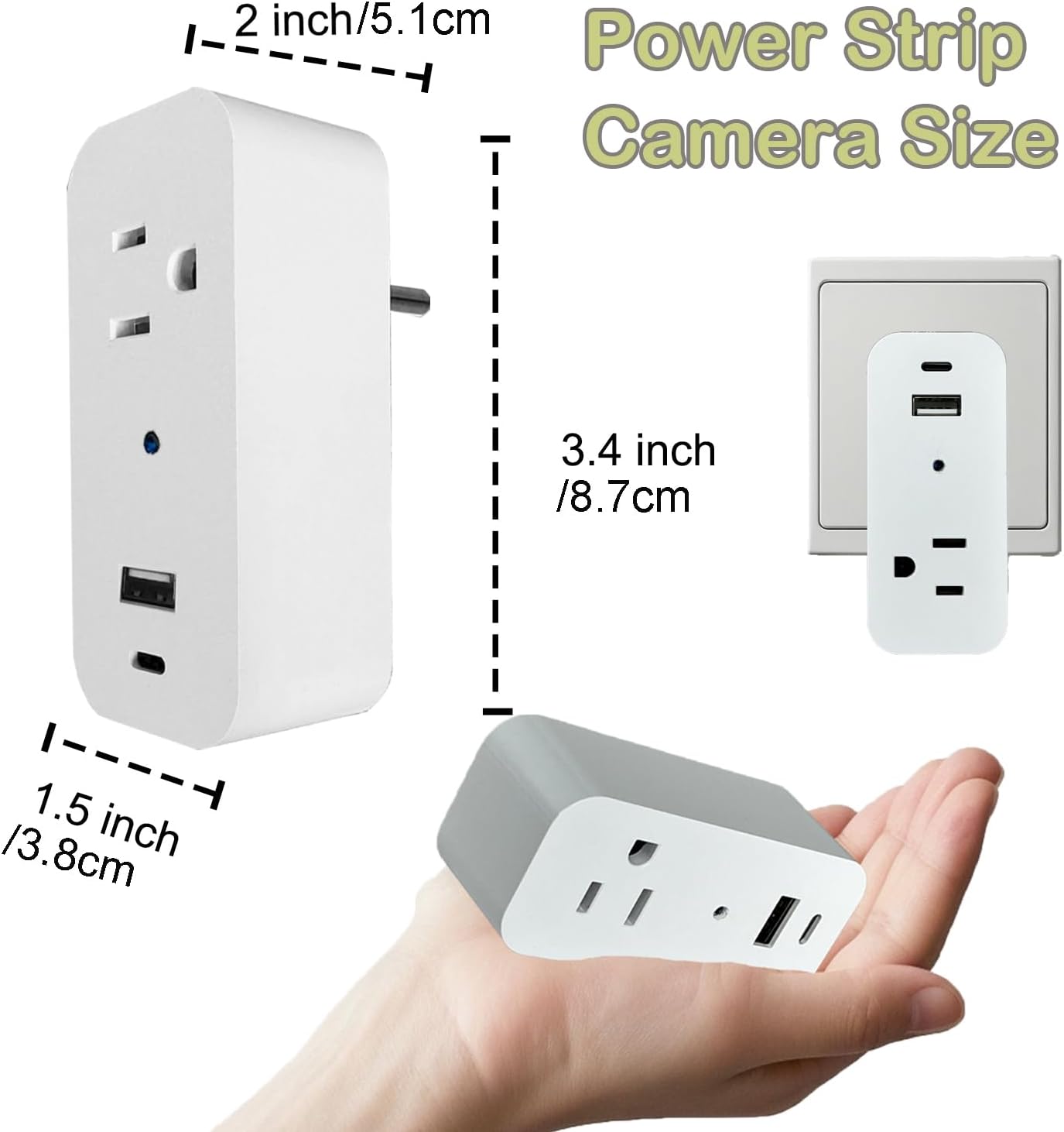 Enchufe inalámbrico de 1080p para cámara inteligente, compatible co...