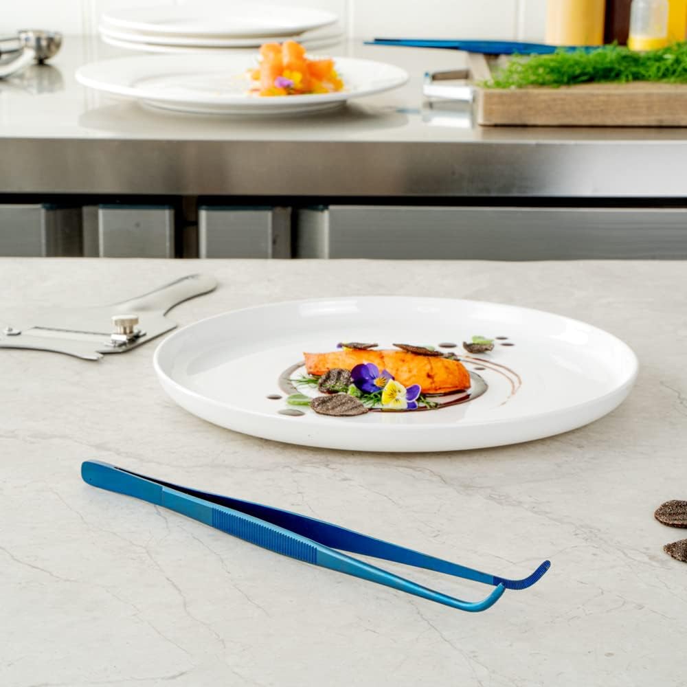 Restaurantware Perfect Point - Pinzas curvadas de 9.4 pulgadas, 1 p...