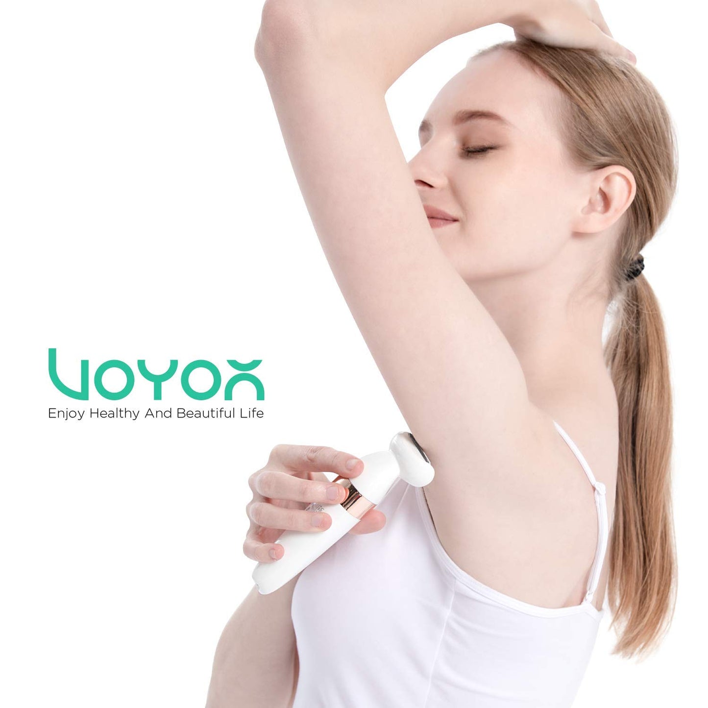 VOYOR Afeitadora eléctrica para mujer, depiladora de bikini para ca...