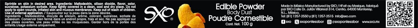 SXO Gourmet - Polvo corporal comestible con sabor a mango para pare...