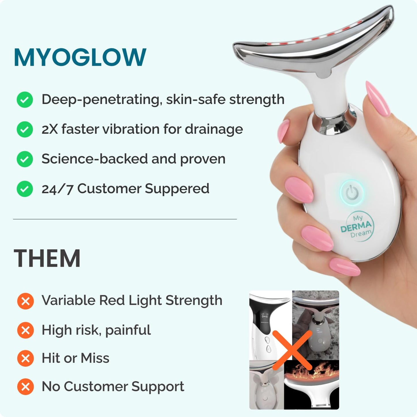 MyDerma Dream MyoGlow - Dispositivo LED para esculpir el brazo, el...