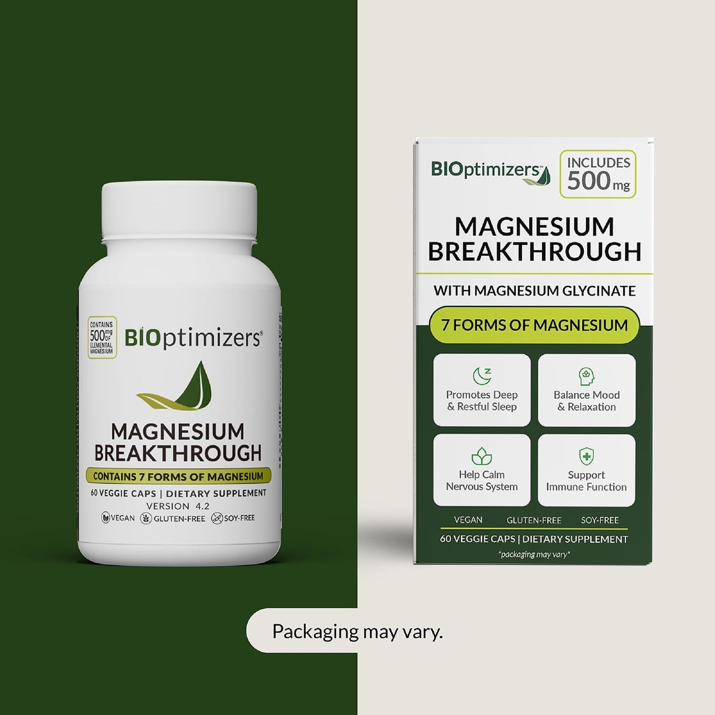 BIOptimizers Suplemento Magnesium Breakthrough con 500mg - 7 Formas...