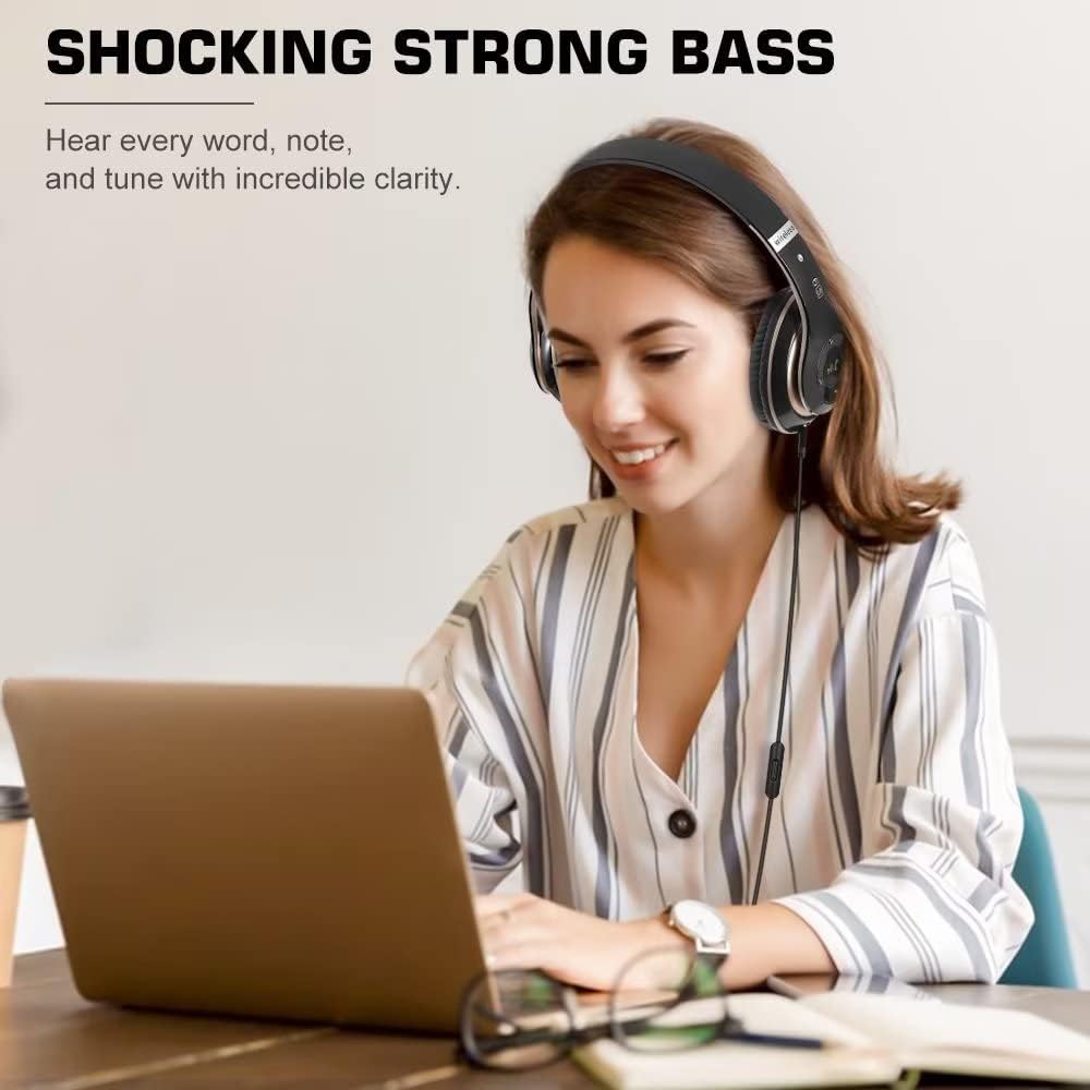 Prtukyt 6S Audífonos inalámbricos Bluetooth sobre la oreja, estéreo...