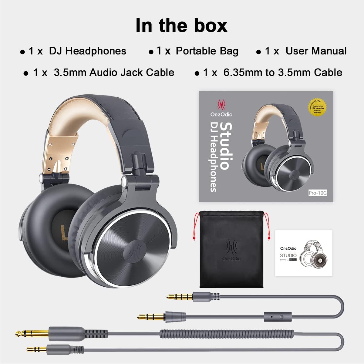 OneOdio - Auriculares con cable de diadema para estudio y mezcla de...