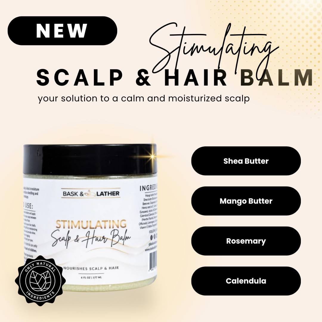Bask & Lather Bálsamo Estimulante para el Cuero Cabelludo y el Cabello
