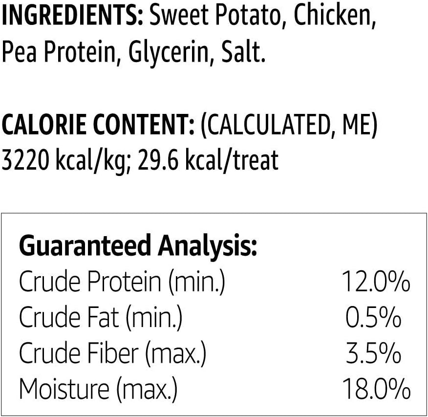 Marca de Amazon \u2013 Solimo Golosinas para perro de batata dulce...