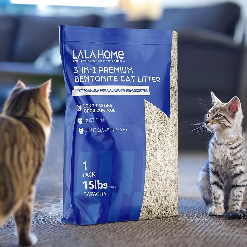 LALAHOME Arena aglutinante para gatos, arena para gatos de bentonit...