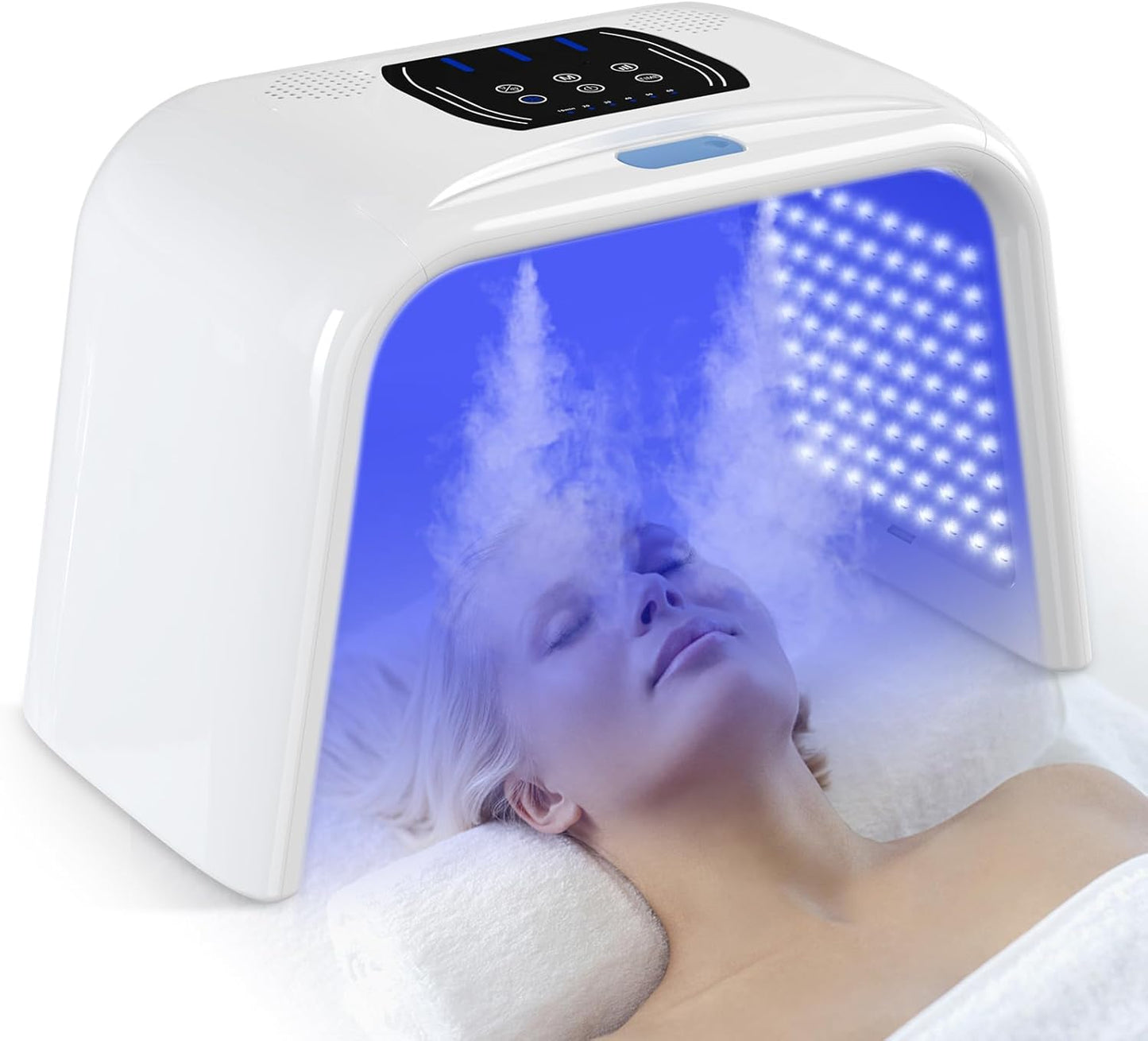 Holsn Terapia de luz LED para la cara y el cuerpo con spray de 7 co...