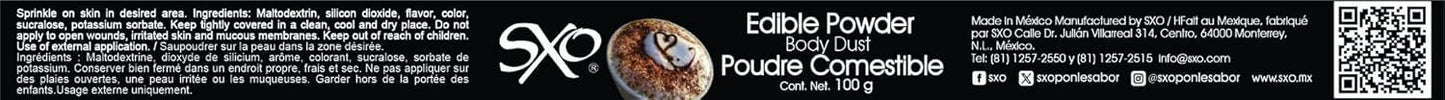 SXO Gourmet - Polvo corporal comestible con sabor a capuchino para...