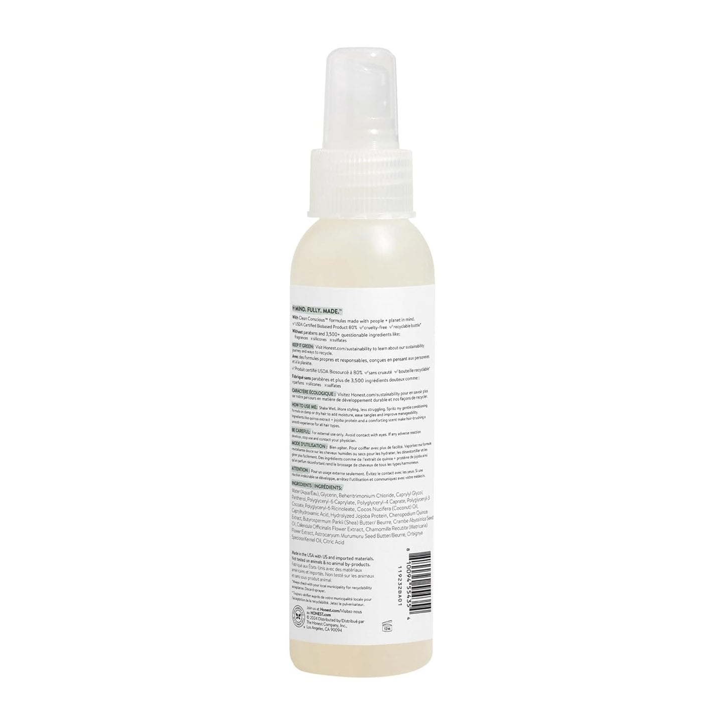 The Honest Company Acondicionador de cabello sin fragancia, desenre...