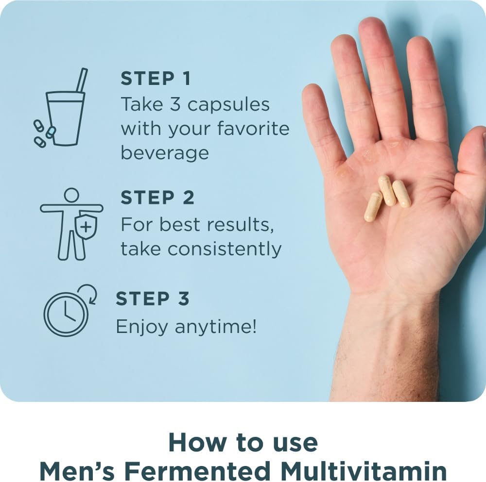 Ancient Nutrition Multivitamínico para hombres, multivitamínico fer...
