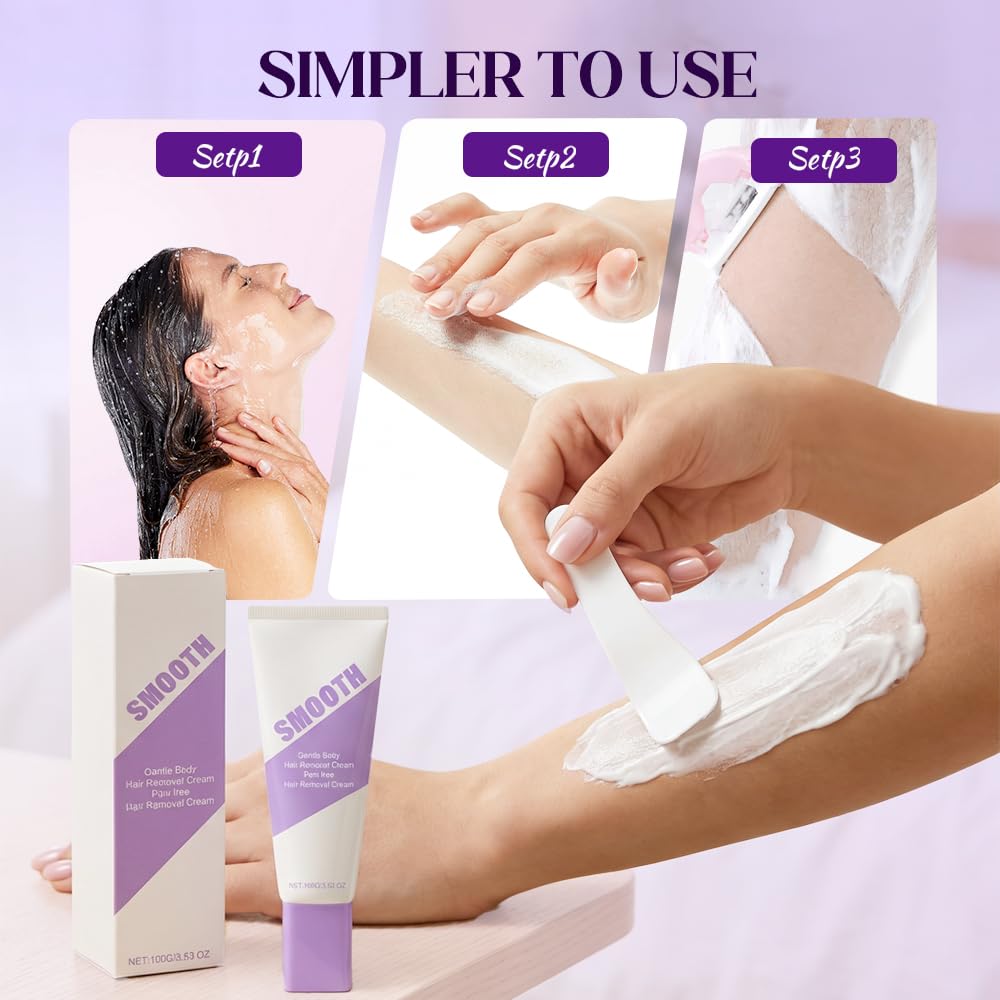 Crema depilatoria, spray de depilación suave, kit de depilación cor...