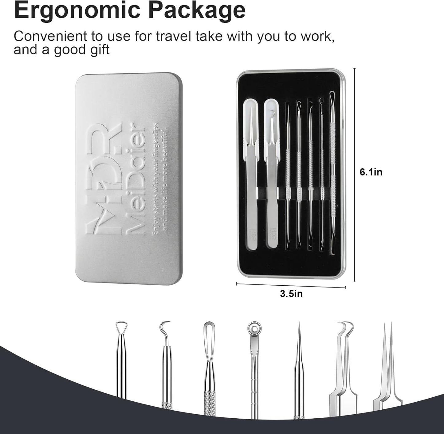 Meidaier Kit de eliminación de puntos negros, extractor de comedona...