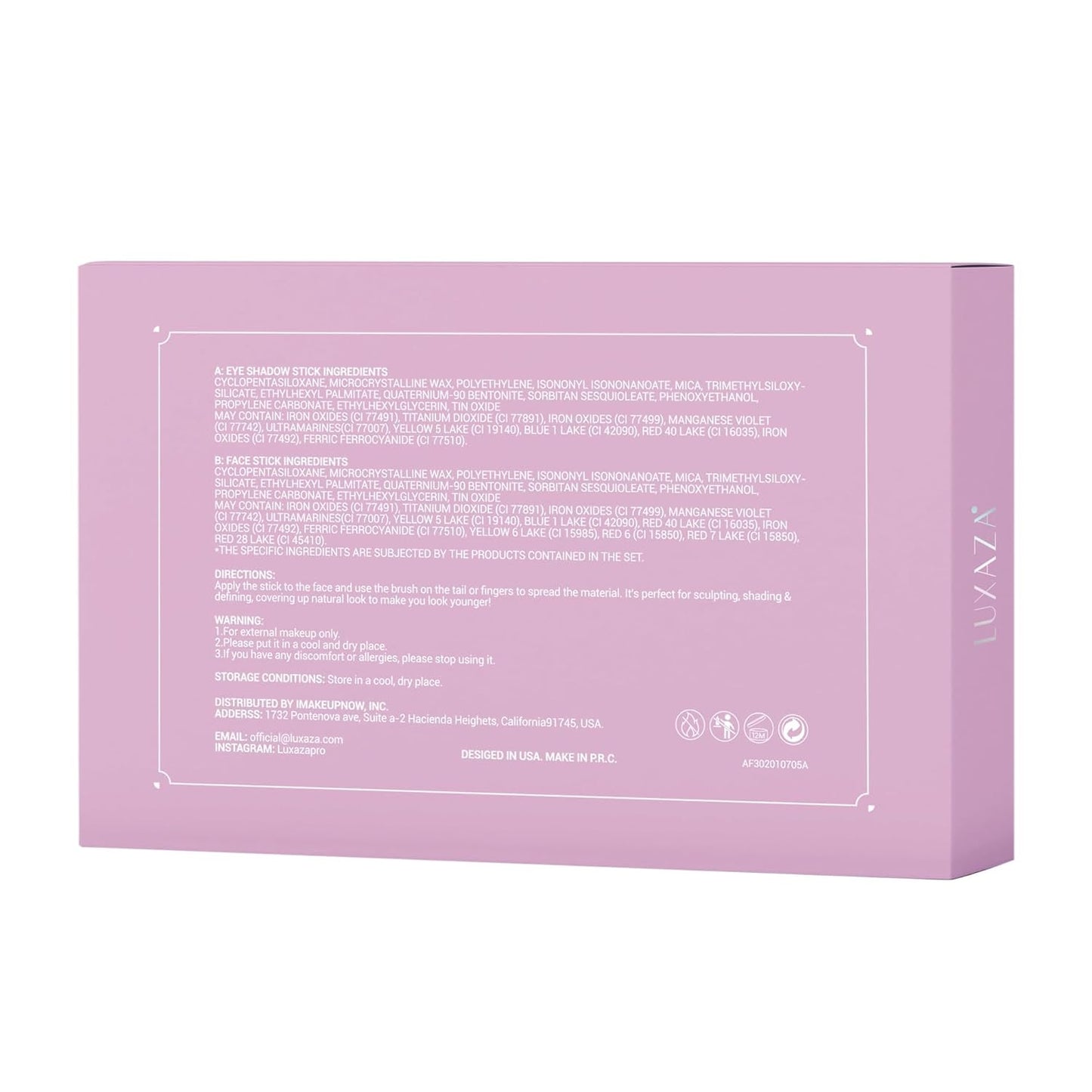 LUXAZA PRO - Juego de maquillaje de 10 sombras de ojos marrón, pale...