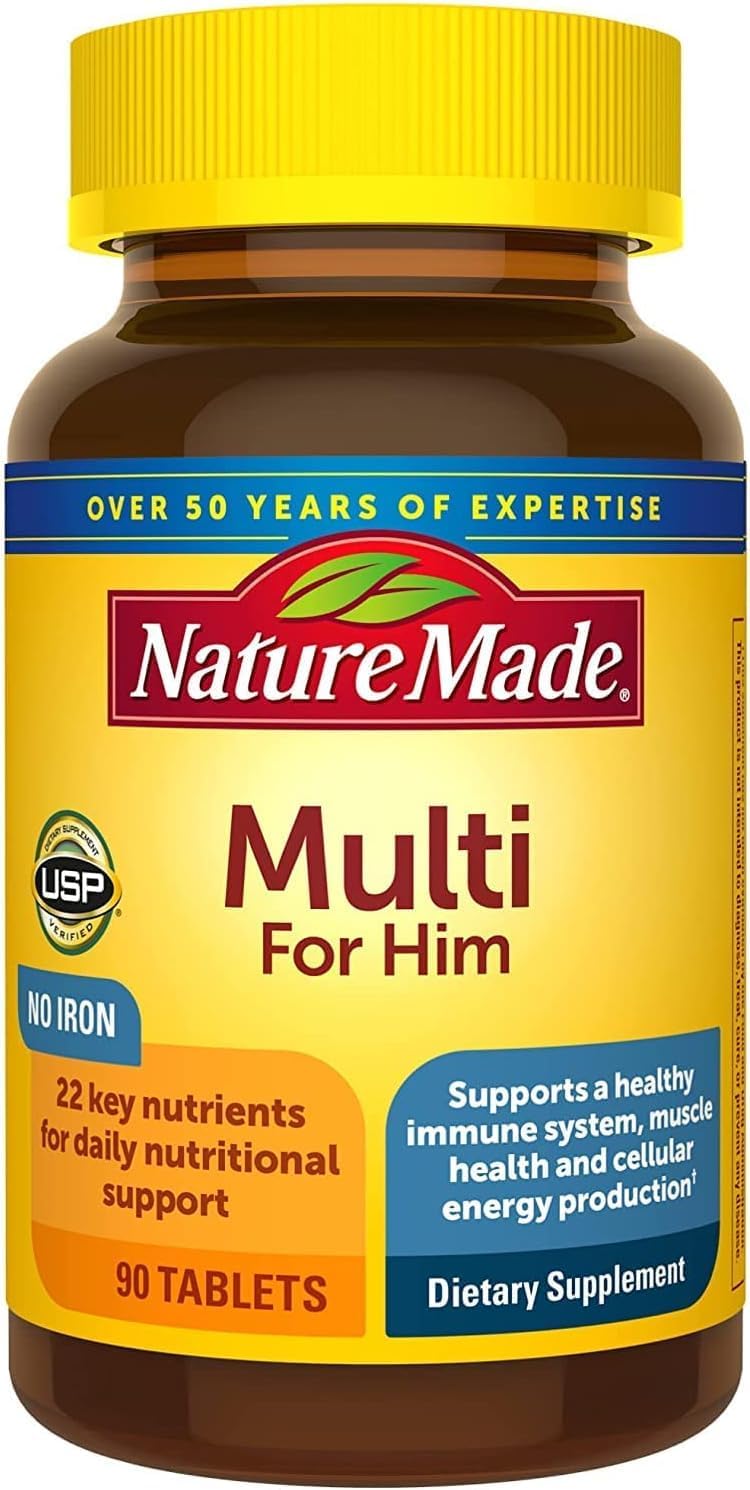 Nature Made Multi For Him 90 Tabletas (Paquete de 4)