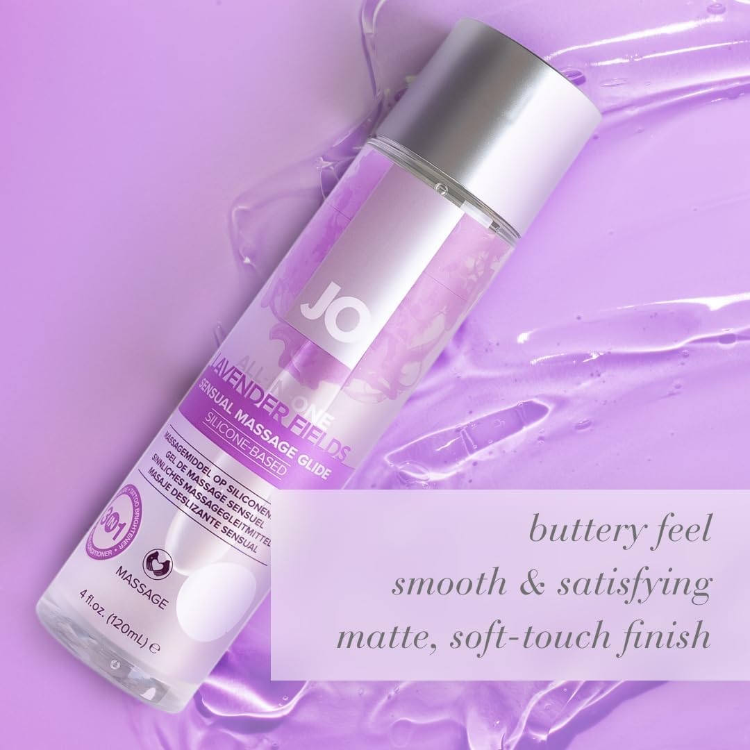 JO Aceite de masaje de silicona lavanda \u2013 Lubricante personal...