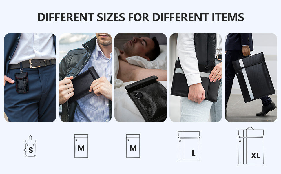Bolsas Faraday a prueba de EMP, bolsa Faraday antirrastreo para teléfonos, computadoras portátiles, tabletas y llaves de coche, bolsas EMP con ignífugo e impermeable, jaula Faraday con asa