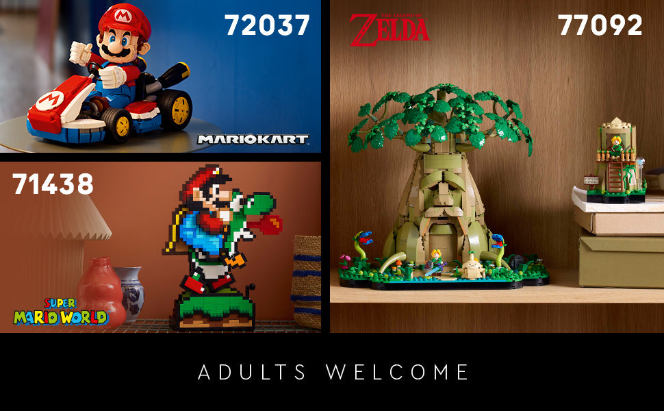 LEGO Super Mario Game Boy - Juegos de construcción retro para adultos, a partir de 18 años - Regalos para cumpleaños - Modelo coleccionable con juegos y soporte de exhibición - 72046