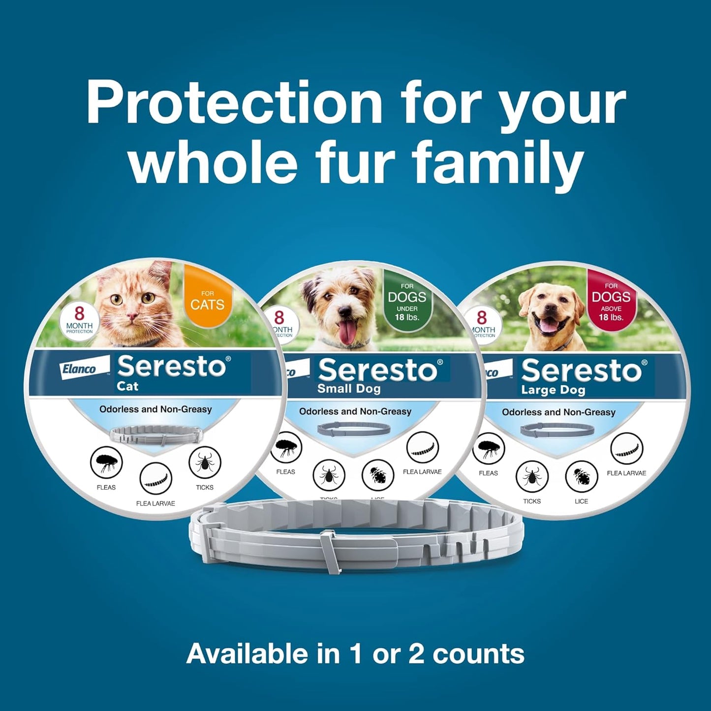 Seresto Collar para tratamiento y prevención de pulgas y garrapatas...