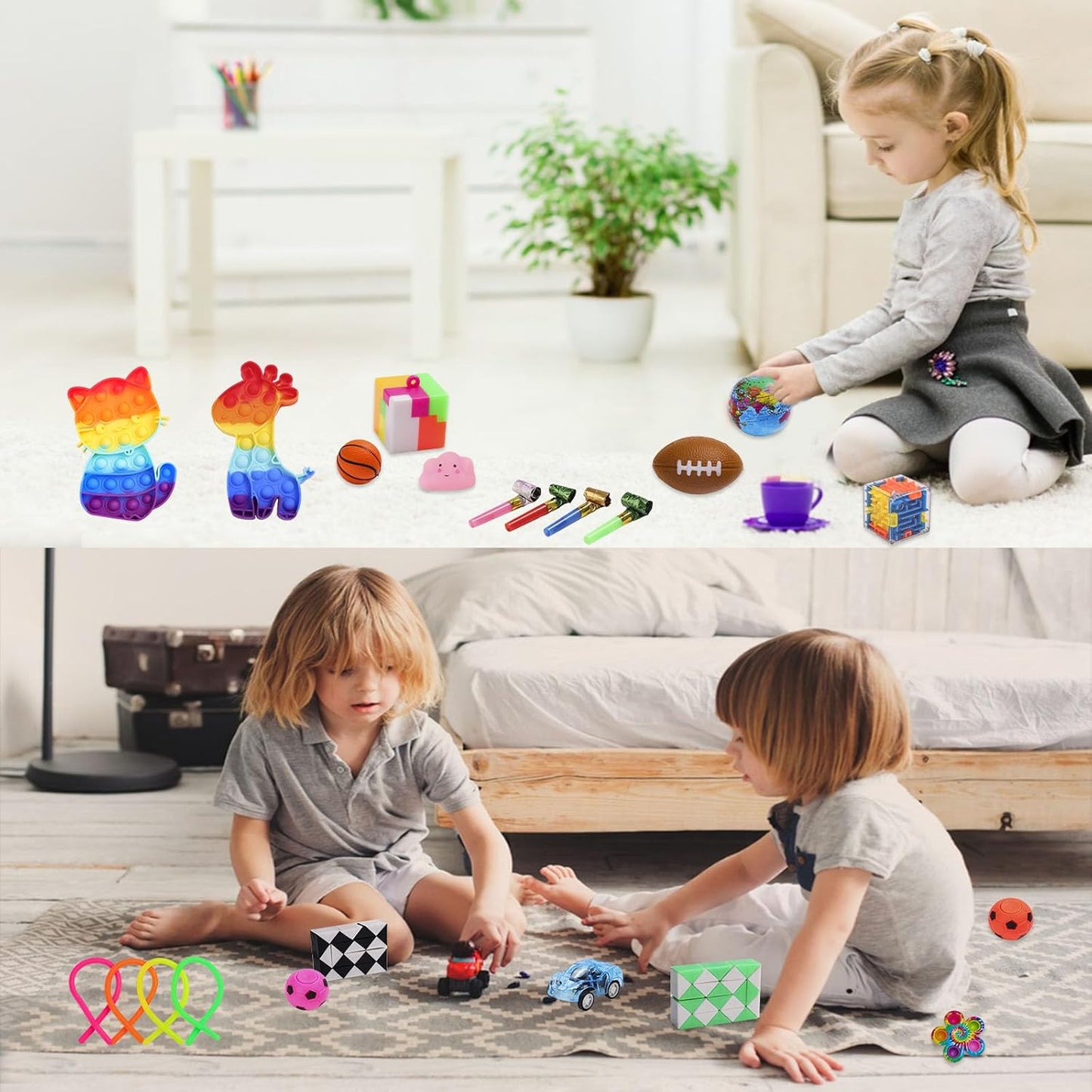 200 piezas de recuerdos de fiesta para niños, juguetes fidget a gra...