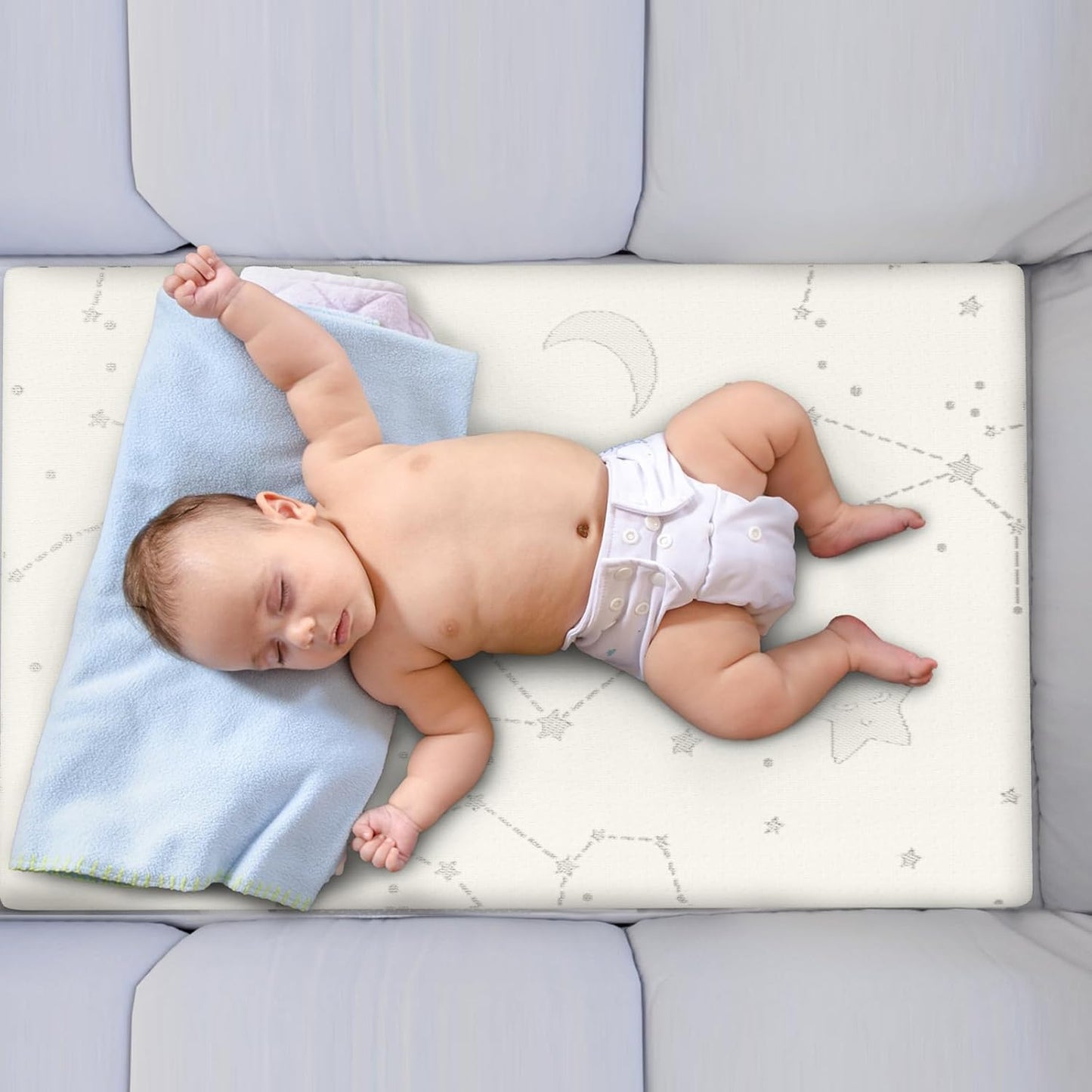 YENING Colchón de bambú Pack and Play, transpirable, 38 x 26 pulgad...