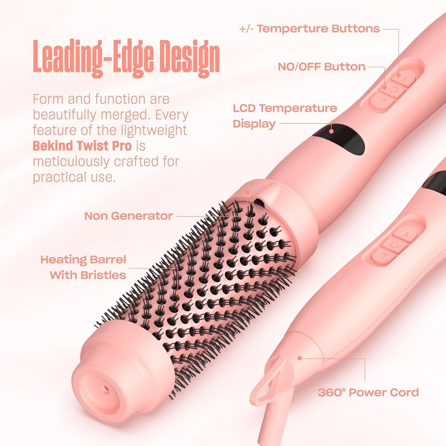 Bekind Twist Pro Cepillo Térmico Mejorado - Cepillo Redondo Calenta...
