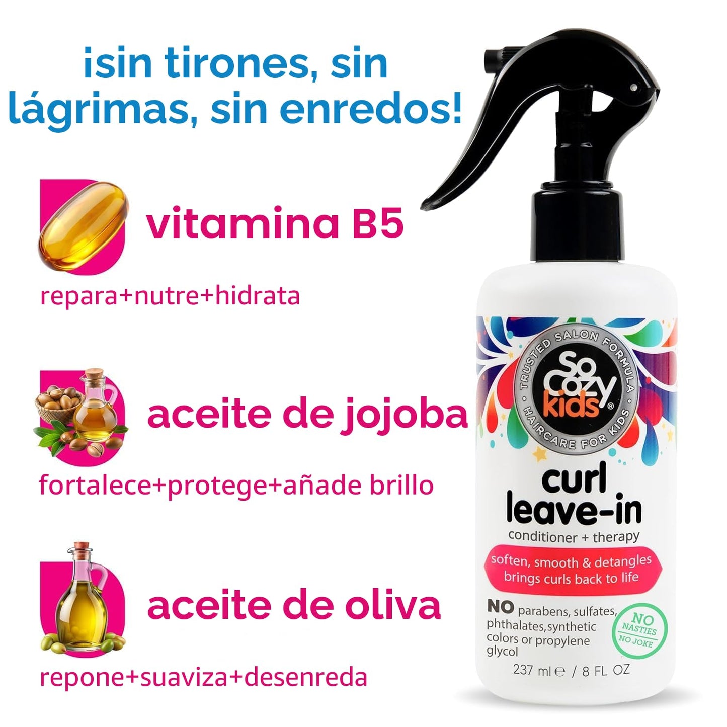 So Cozy Acondicionador sin enjuague en aerosol (8 onzas líquidas) d...