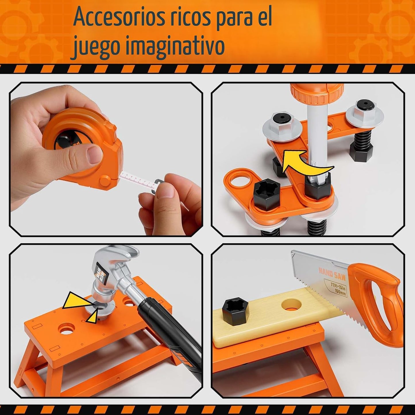 KidBloom Juego de Herramientas para Niños Pequeños, Juego de Herram...