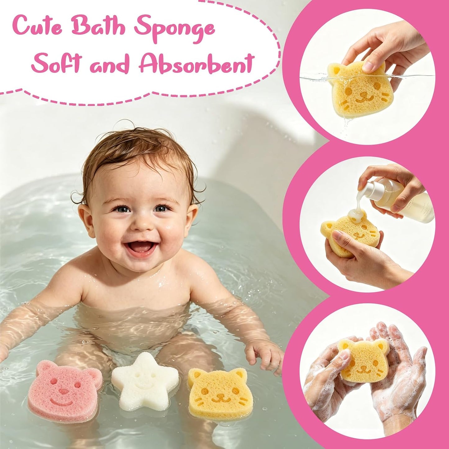 Nlicrst 16 toallas de baño para bebés y niños pequeños, toallas abs...
