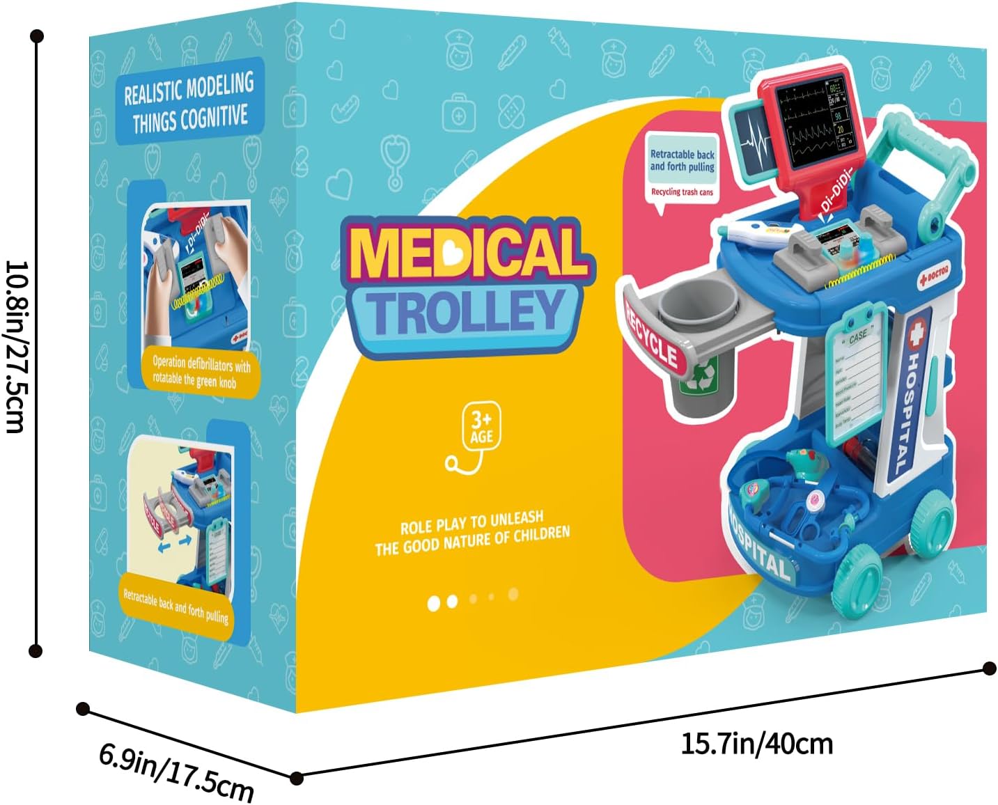 Liberry Kit de médico para niños pequeños de 2, 3, 4, 5 años, juego...