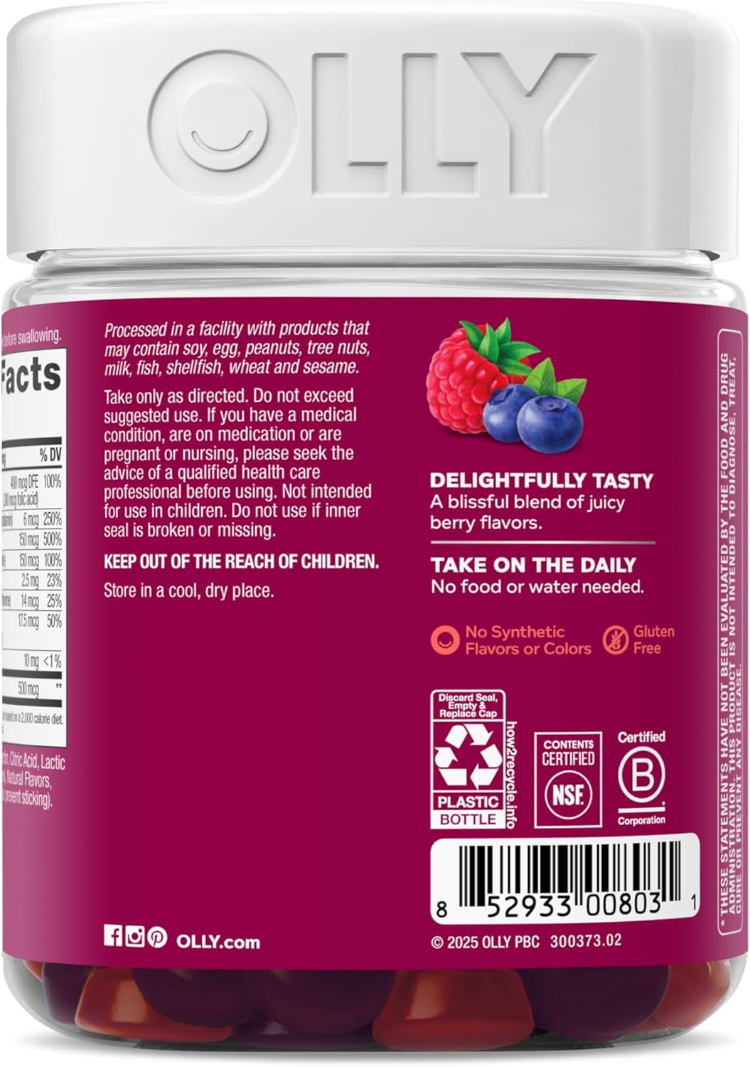 OLLY - Goma multivitamínica para mujer, salud general y apoyo inmun...