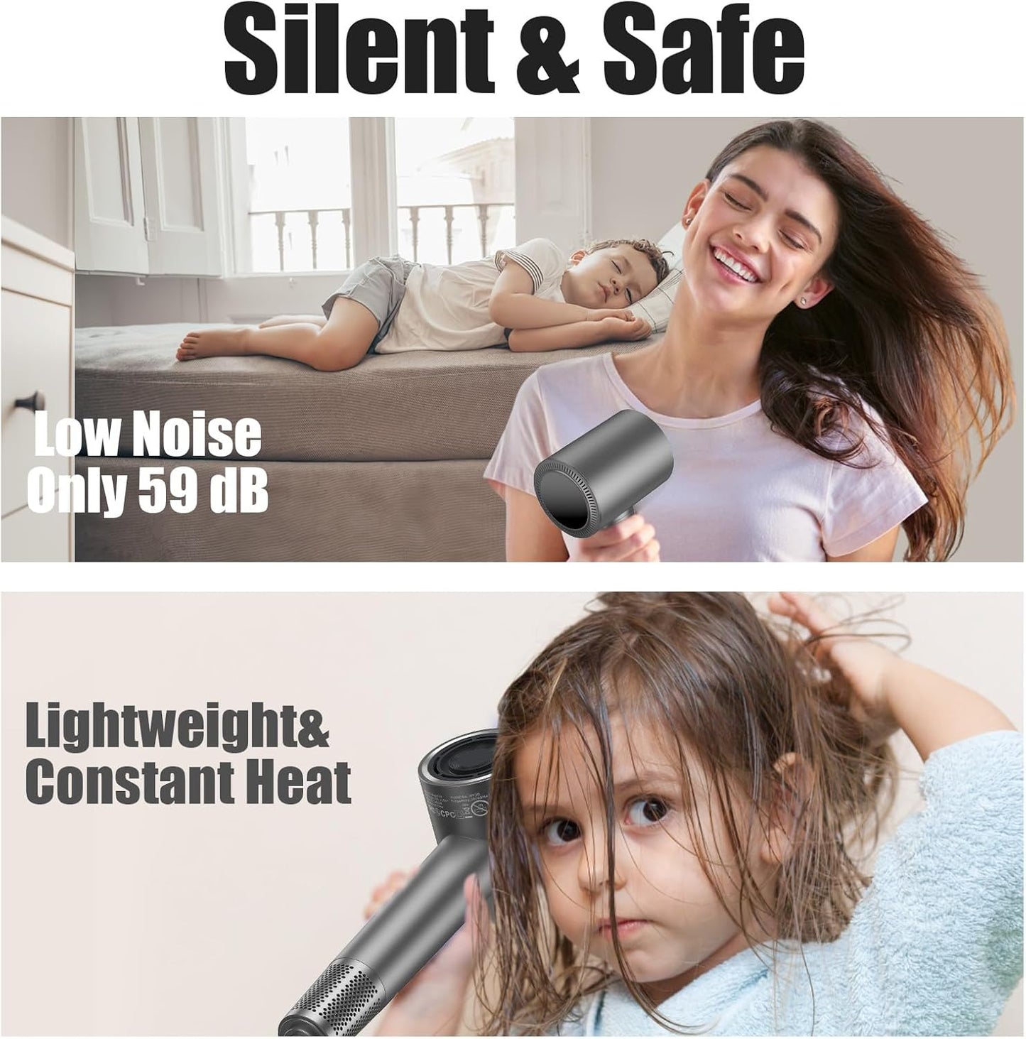 slopehill Secador de pelo profesional de 110,000 rpm, ultraligero d...