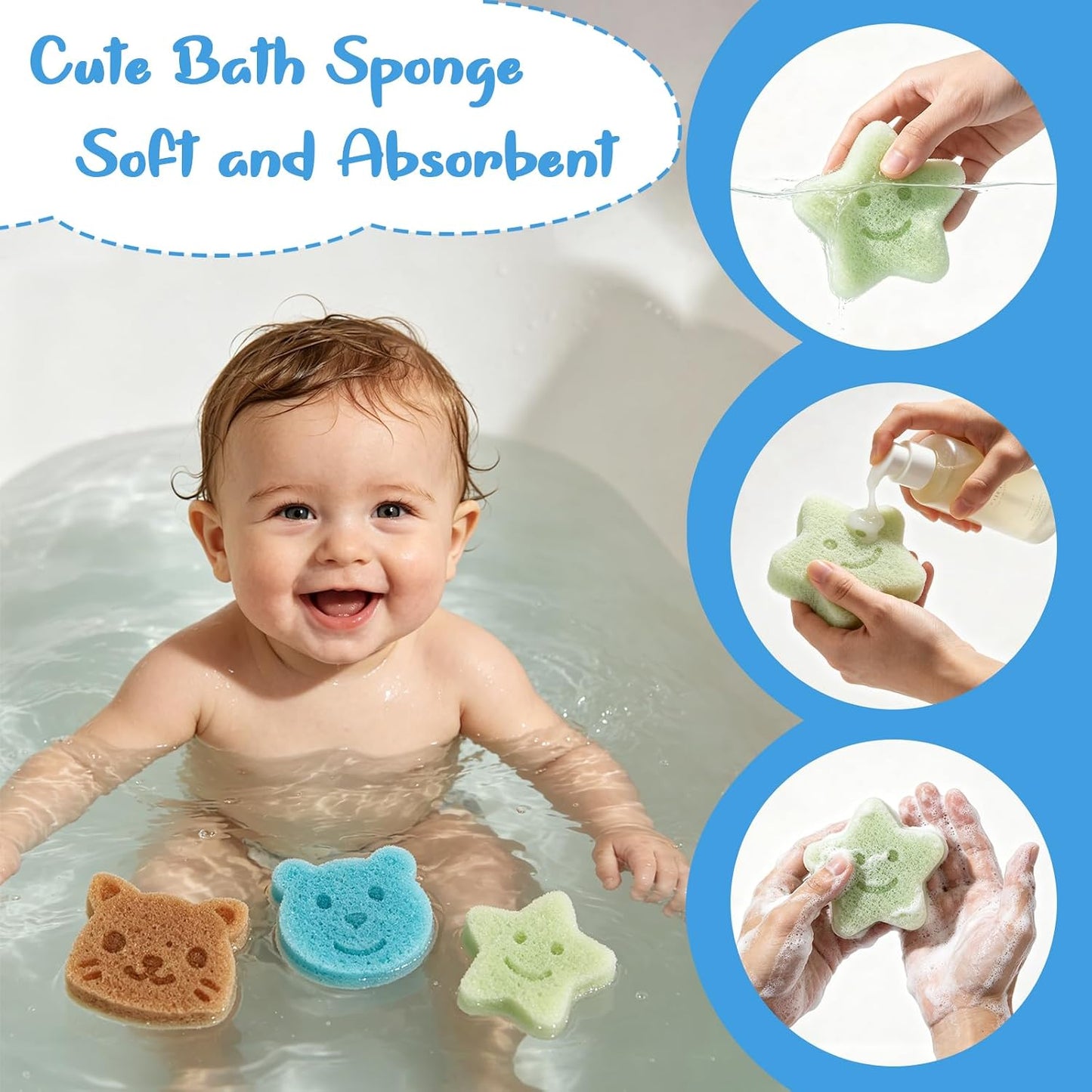 Juego de 16 toallas de baño para bebés y niños pequeños, 4 toallas...