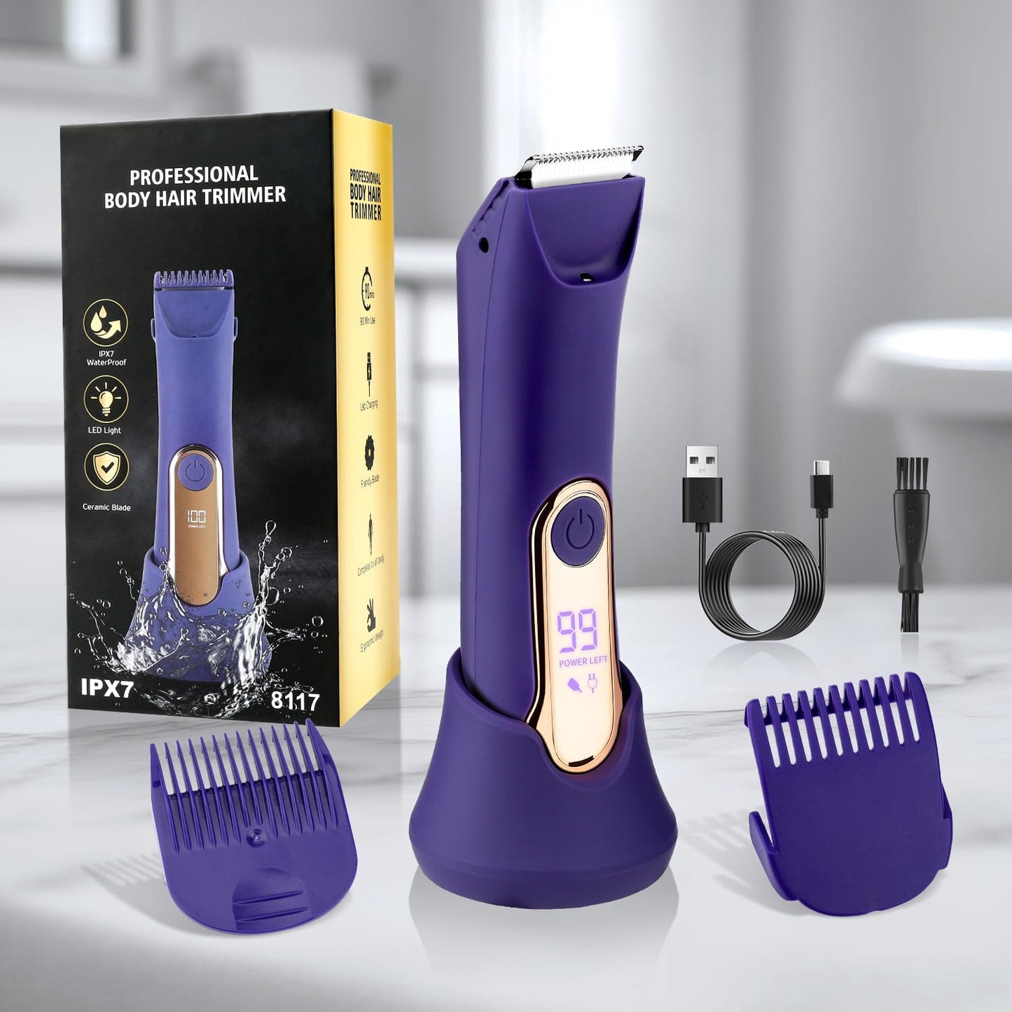 Recortadora de bikini para mujer, afeitadora de pelo púbico persona...