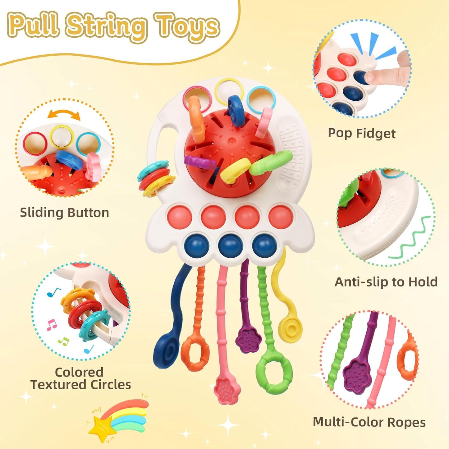 MTTIERY Juguetes para bebés de 6 a 12 meses, juguetes Montessori 6...