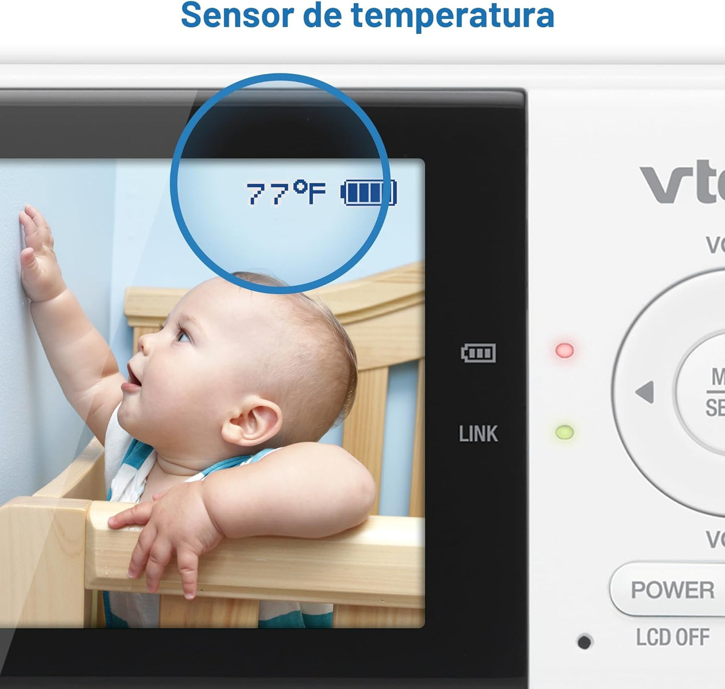 VTech VM819-2 Monitor de bebé, pantalla de 2.8 pulgadas, 2 cámaras,...